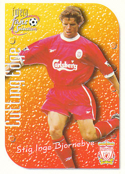 Stig Inge Bjornebye Liverpool 1999 Futera Fans' Selection Cutting Edge #CE8